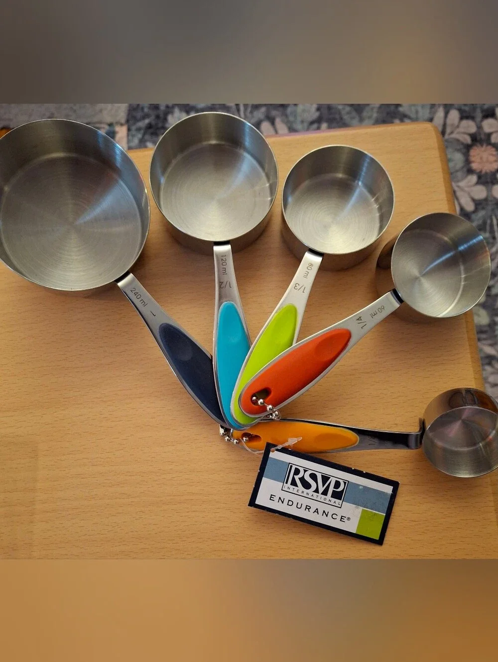 RSVP International Endurance Stainless Steel 5pc Measuring Cup Set CCUP-5